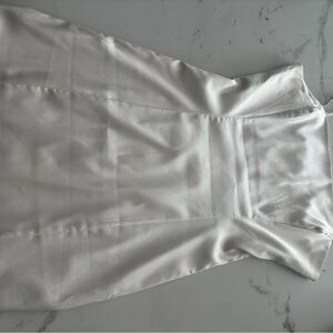 Elegant White Satin Dress